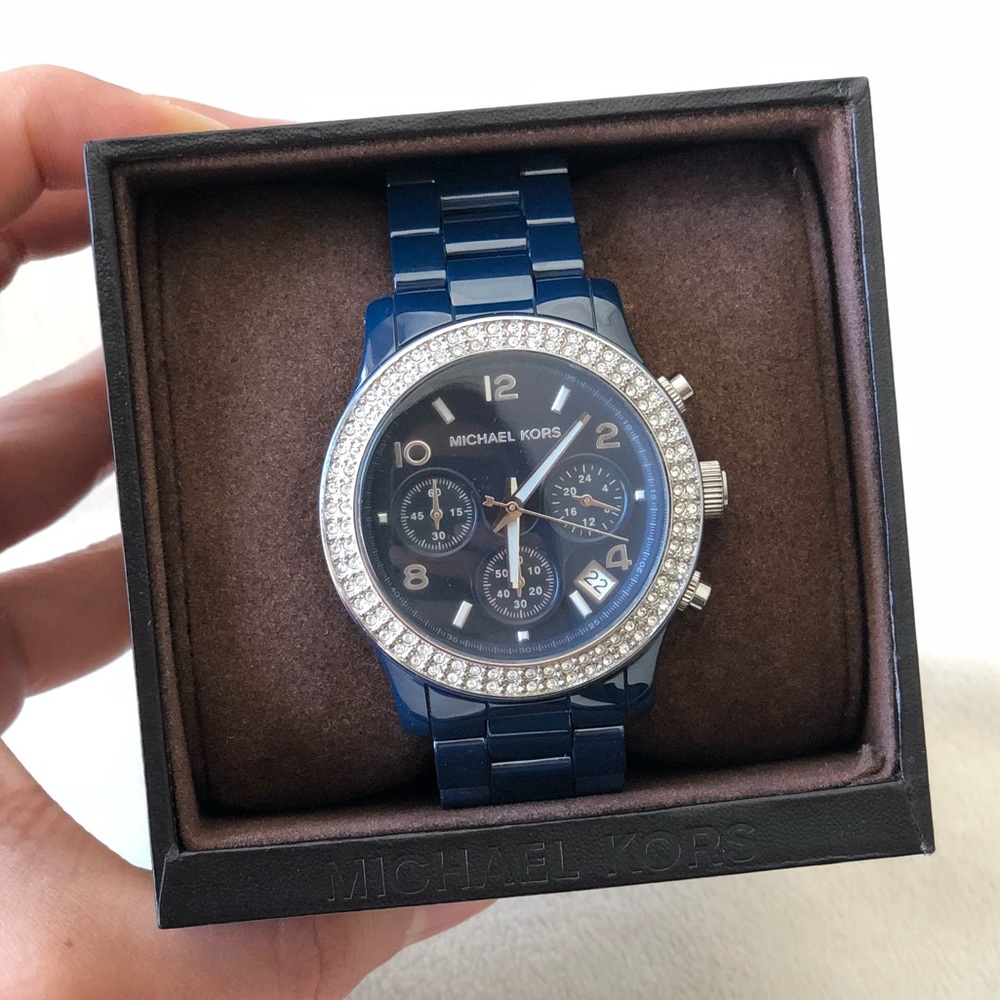 BNIB Michael Kors Deep Blue Ceramic Women’s Watch